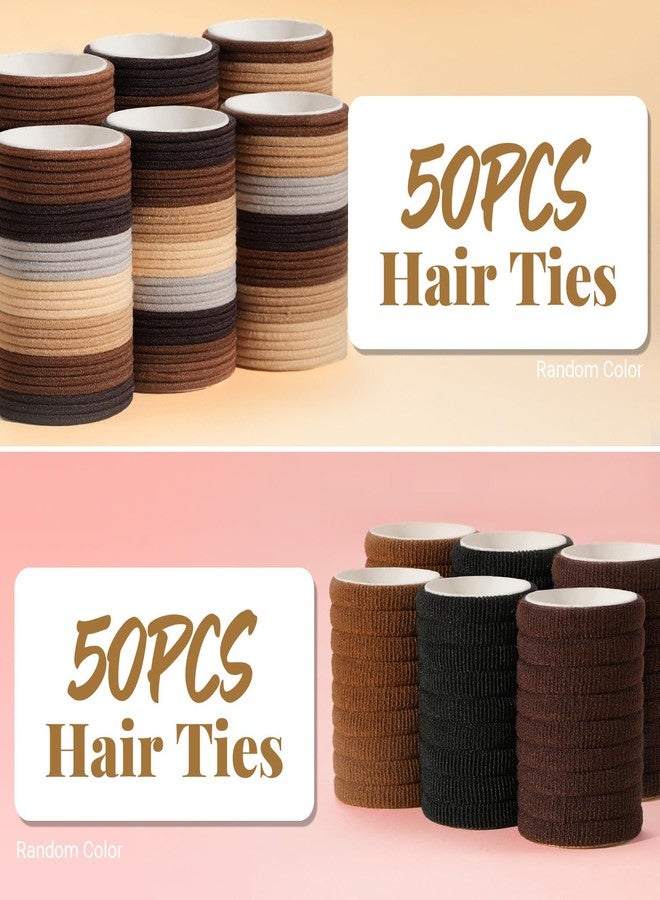 IKOCO 822PCS Elastic Hair Ties, IKOCO Hair Bands Hair Accessories for Girls with Hair Clips, Neutral Colors - Image 4